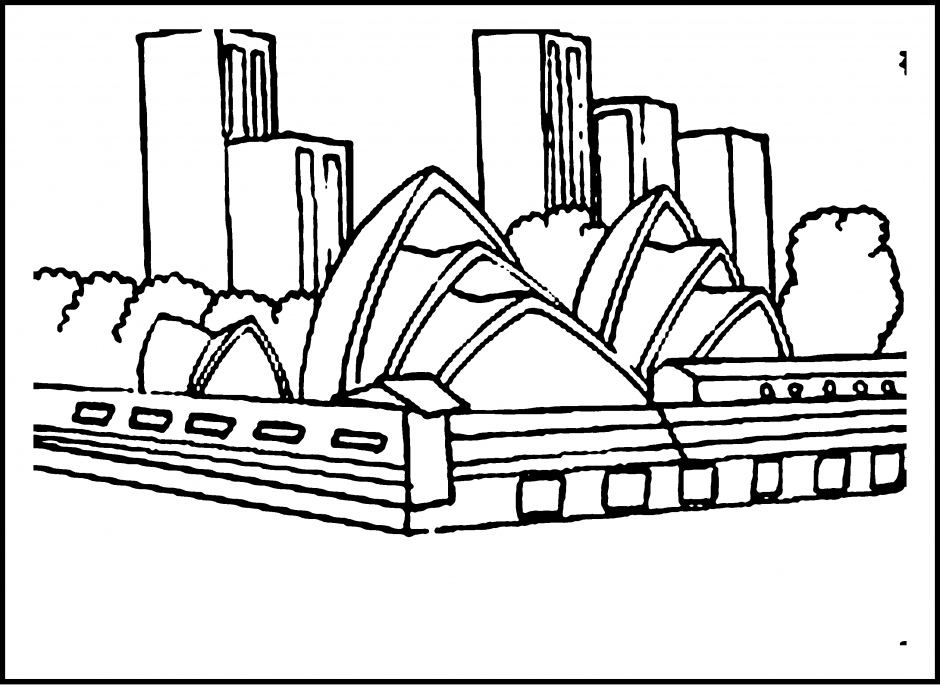 Plansa de colorat cu Australia 48 43